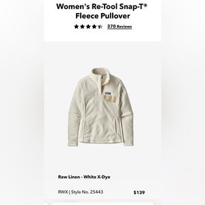 Patagonia snap pull over, womens size medium, salmon